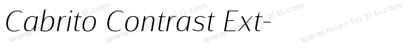 Cabrito Contrast Ext字体转换